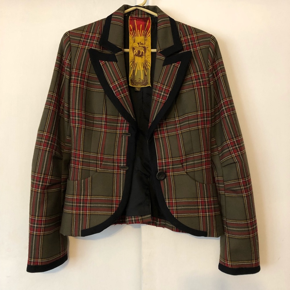 L.A.M.B. By Gwen Stephanie plaid jacket